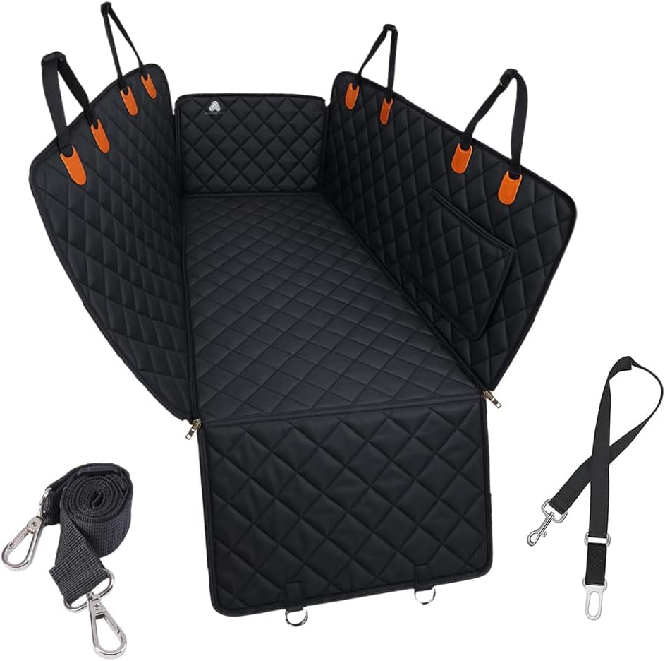 Dog Car Seat Cover Heavy Duty 4 Layer Seat Cover Hammok 600D, Non-Slip, Scratchproof, Waterproof, Universal Fit for Cars, Trucks & Suvs, Protects against Spills, Dirt & Damage