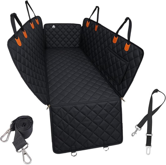 Dog Car Seat Cover Heavy Duty 4 Layer Seat Cover Hammok 600D, Non-Slip, Scratchproof, Waterproof, Universal Fit for Cars, Trucks & Suvs, Protects against Spills, Dirt & Damage